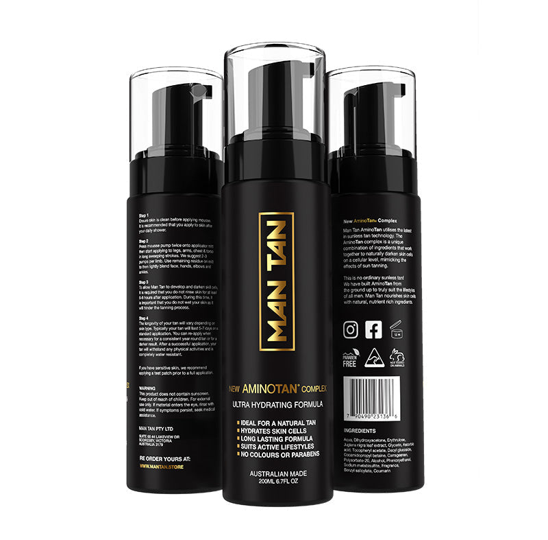 MAN TAN™ AMINOTAN MOUSSE TRIPLE BOTTLE PACK